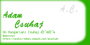 adam csuhaj business card
